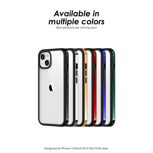 Błyszcząca metalowa ramka z telefonem TPU